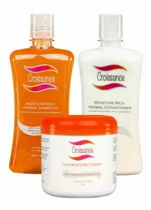 Croissance Essentials Pack. Moisture Rich Herbal Shampoo and Conditioner and Hair Moisture Therapy